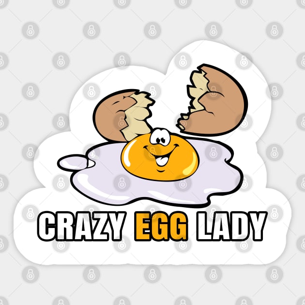 Crazy Egg Lady Sticker by LunaMay